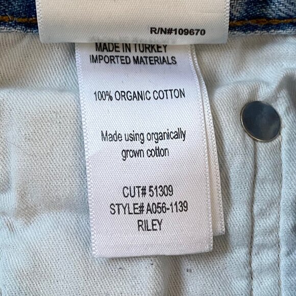 Agolde Riley High Rise Straight Crop Jeans - Blur Sz 26 - Picture 12 of 14